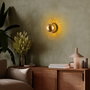 Opviq Kaya Lámpara de Pared de Metal Dorado